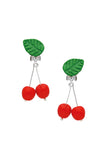 Kiraz Klips Küpe / Cherry Clip-on Earring