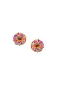 Donut Klips Küpe - Pembe Sprinkle / Donut Clips Earring - Pink Sprinkle