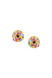 Donut Klips Küpe - Beyaz Sprinkle / Donut Clips Earring - White Sprinkle