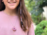 Donut Gümüş Kolye - Pembe Sprinkle / Donut Silver Necklace - Pink Sprinkle