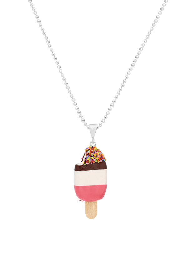 Ice Lollie Gümüş Kolye - Zebra / Ice Lollie Silver Necklace - Zebra