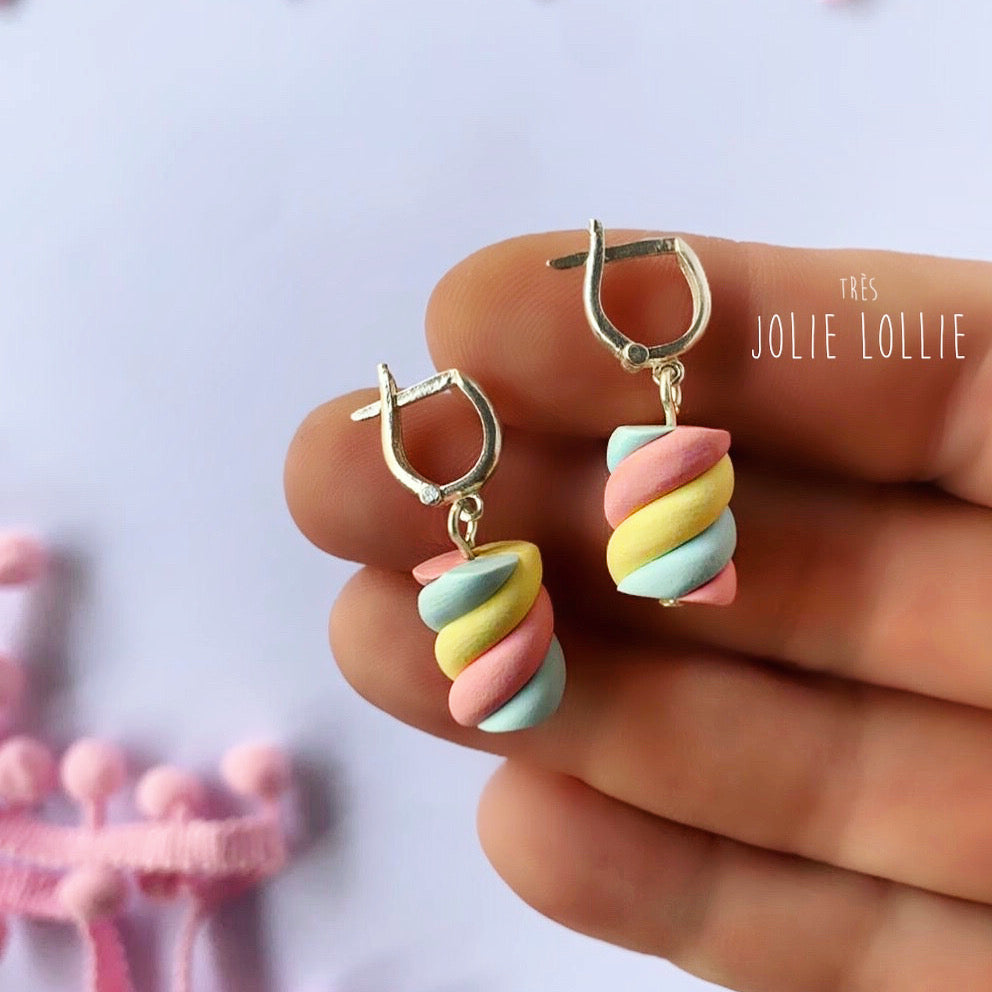 Marshmallow Silver Earrings