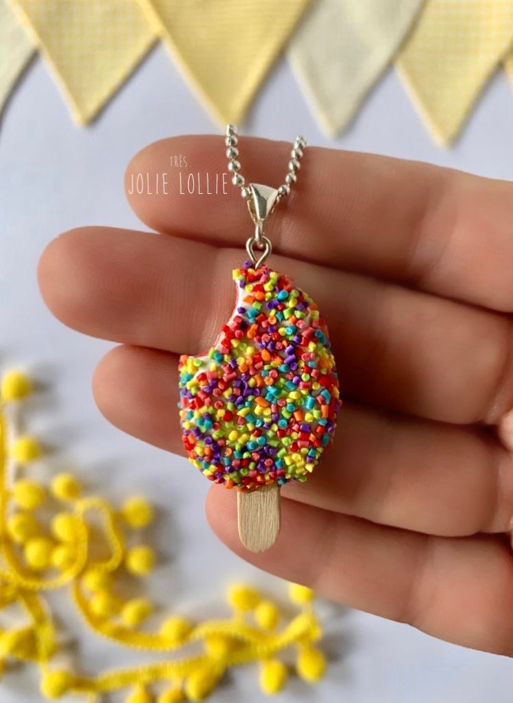 Sprinkle Ice Lollie Gümüş Kolye