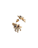 Unicorn Taşlı Stud Küpe / Unicorn Gold Embellished Stud Earring