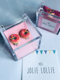 Donut Klips Küpe - Pembe / Donut Clips Earring - Pink