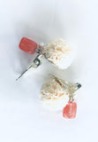 Boncuklu Ponpon Klips Küpe - Krem / Beaded Ponpon Clip-on Earring - Cream