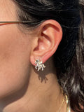 Unicorn Taşlı Stud Küpe / Unicorn Gold Embellished Stud Earring