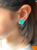 Deniz Kızı Kabuğu Klips Küpe - Turkuaz / Mermaid Sea Shell Clip-on Earring - Turquoise