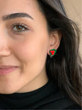 Yılbaşı Kokina Klips Küpe / Holly Clip-on Earring