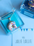 Donut Gümüş Kolye - Beyaz Sprinkle / Donut Silver Necklace - White Sprinkle