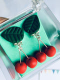 Kiraz Klips Küpe / Cherry Clip-on Earring