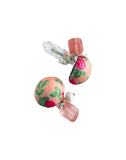 Boncuklu Bloom Button Klips Küpe - Somon / Beaded Bloom Button Clip-on Earring - Salmon