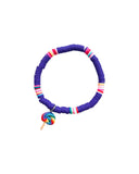 Polimer Boncuklu Bileklik - Mor Lolipop / Beaded Bracelet - Purple Lollipop