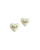 Gece Parlayan Kalp Klips Küpe / Glow in the Dark Heart Clip-on Earring