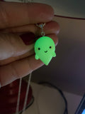 Gece parlayan Hayalet Gümüş Kolye / Glow in the Dark Ghost Silver Necklace