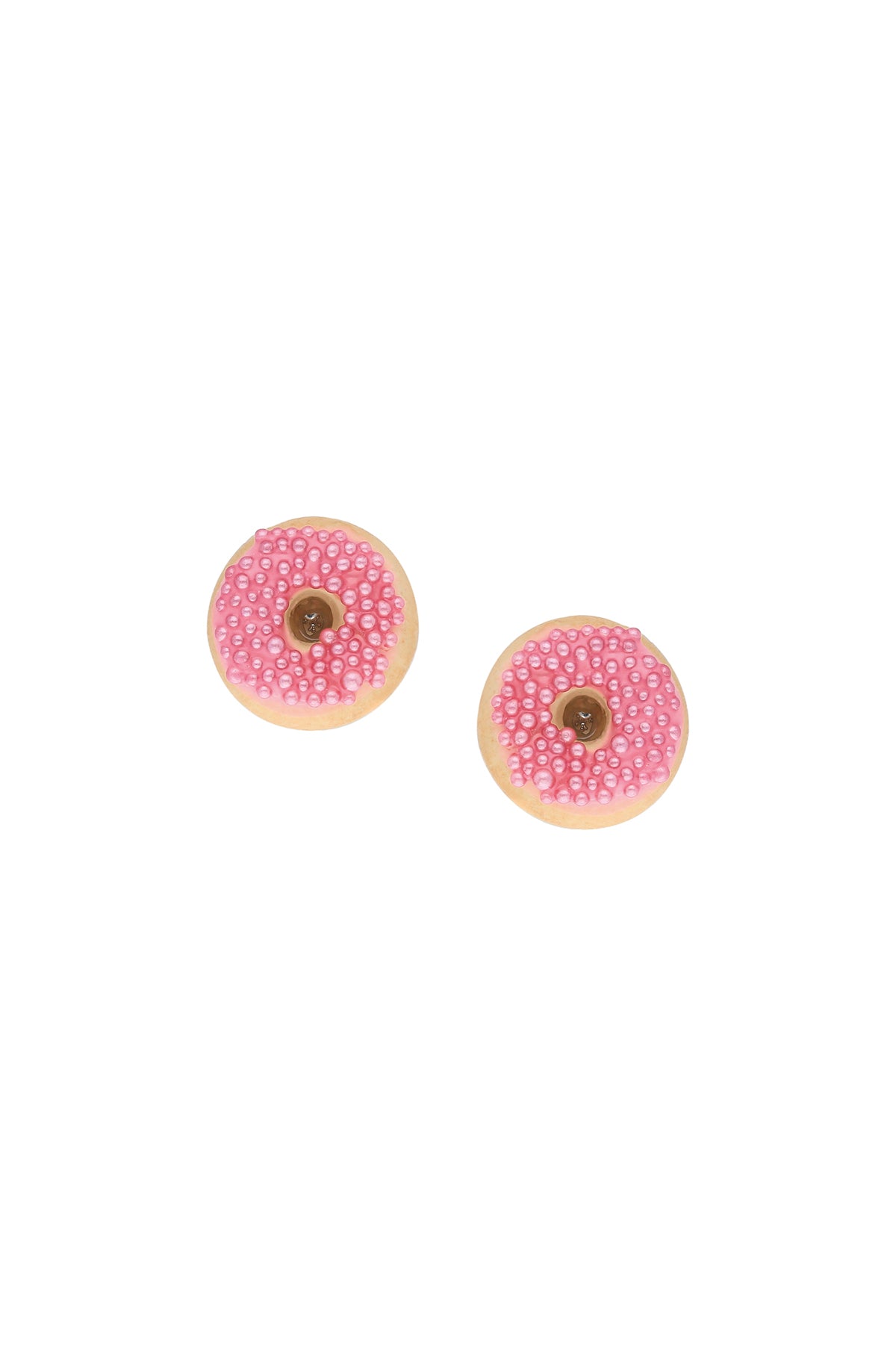 Donut Clip Earrings - Pearl Sprinkle