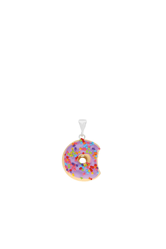 Donut Kolye Ucu - Mor Sprinkle / Donut Pendant - Purple Sprinkle