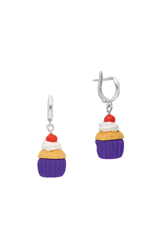 Cupcake Gümüş Küpe / Cupcake Silver Earring