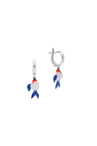 Cam Balık Küpe - Lacivert / Fish Earring - Navy