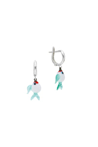 Cam Balık Küpe - Turkuaz / Fish Earring - Turquoise